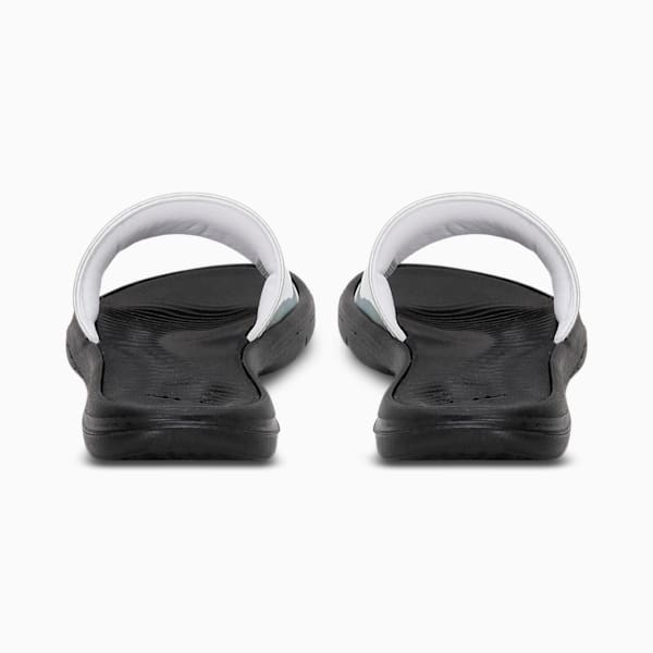 Silvia Women's Slides, PUMA Black-Silver, extralarge-IND