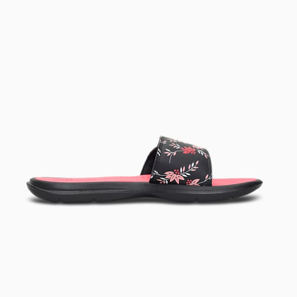 Silvia V2 Women's Slides, Puma Black-Peony-Paradise Pink-Puma White, extralarge-IND