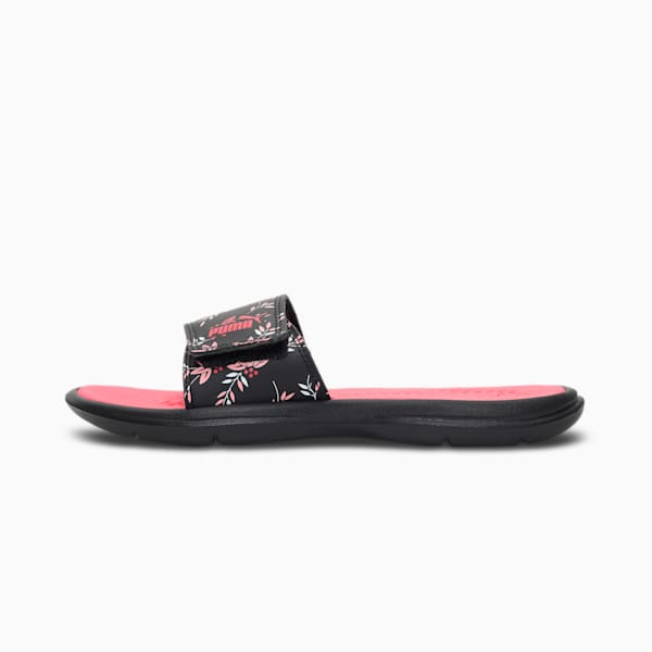 Silvia V2 Women's Slides, Puma Black-Peony-Paradise Pink-Puma White, extralarge-IND