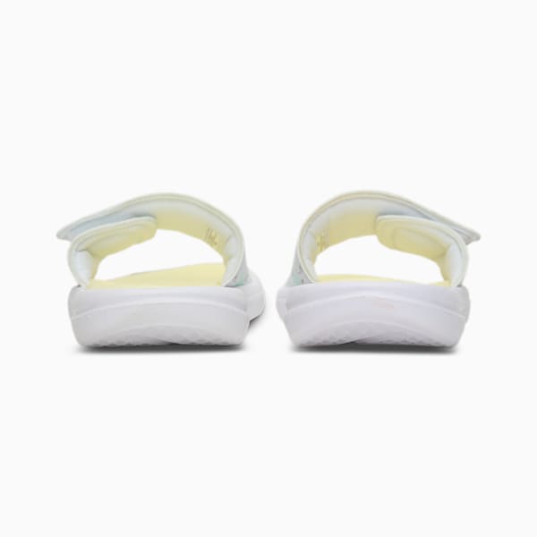 Silvia V2 Women's Slides, Yellow Pear-Puma White-Mist Green-Quarry, extralarge-IND