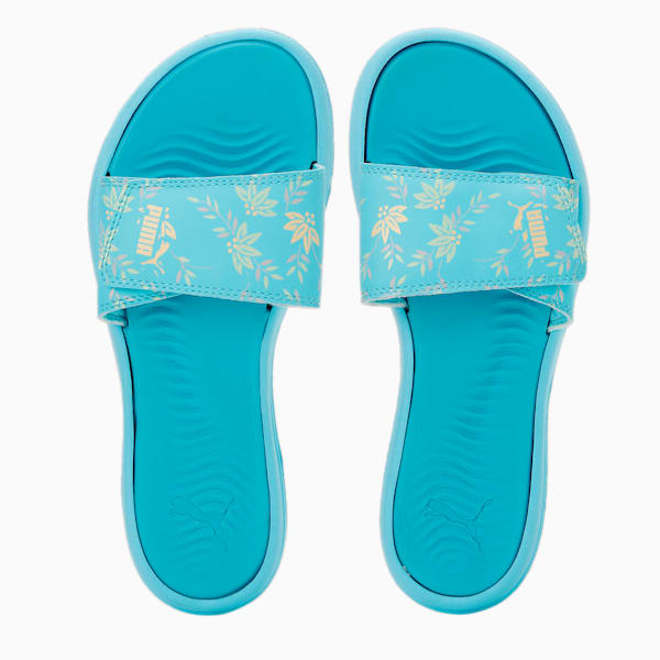 Silvia V2 Women's Slides, Hero Blue-Marble-Light Mint, extralarge-IND