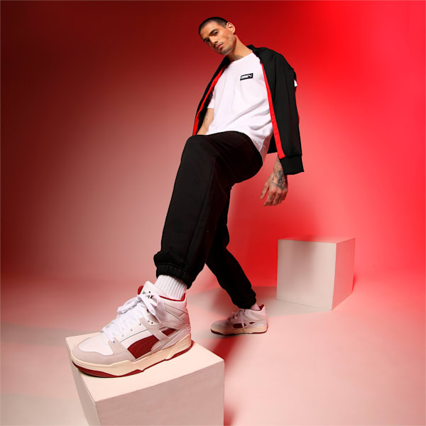 Slipstream Hi Heritage Sneakers, Puma White-Nimbus Cloud-Intense Red, extralarge-IND