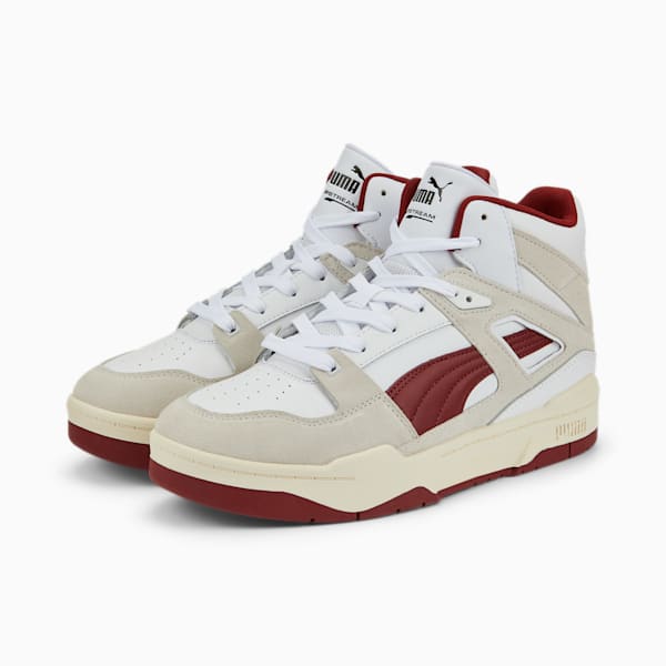 Slipstream Hi Heritage Sneakers, Puma White-Nimbus Cloud-Intense Red, extralarge-IND