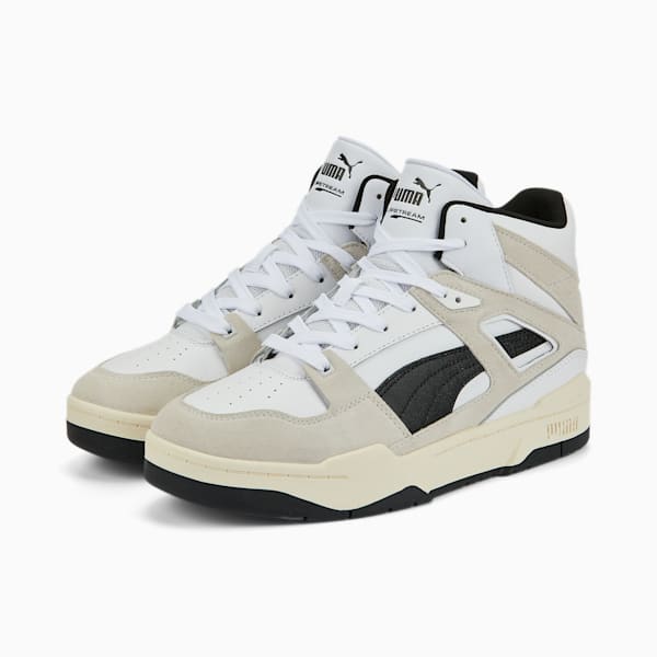 Slipstream Hi Heritage Unisex Sneakers, Puma White-Nimbus Cloud-Puma Black, extralarge-IND