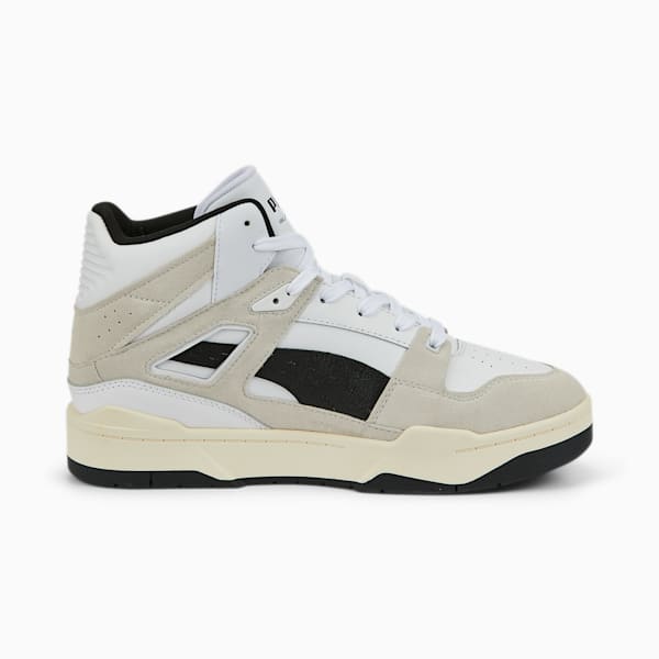 Slipstream Hi Heritage Unisex Sneakers, Puma White-Nimbus Cloud-Puma Black, extralarge-IND