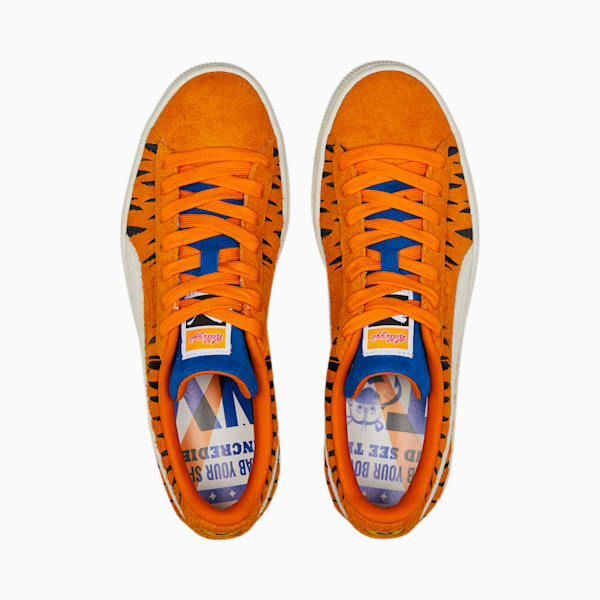 Zapatos deportivos de gamuza PUMA x Tony the Tiger, Flame Orange-Vaporous Gray, extralarge