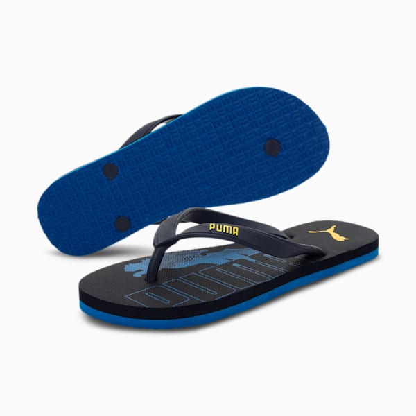 Leon V2 Men's Flip-Flops, Parisian Night-Spectra Yellow-Victoria Blue, extralarge-IND
