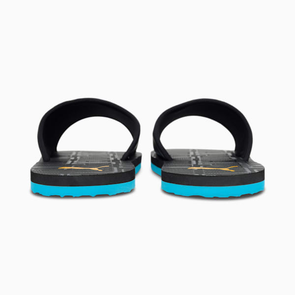 Stellar V6 Men's Slides, Puma Black-CASTLEROCK-Spectra Yellow-Blue Atoll, extralarge-IND