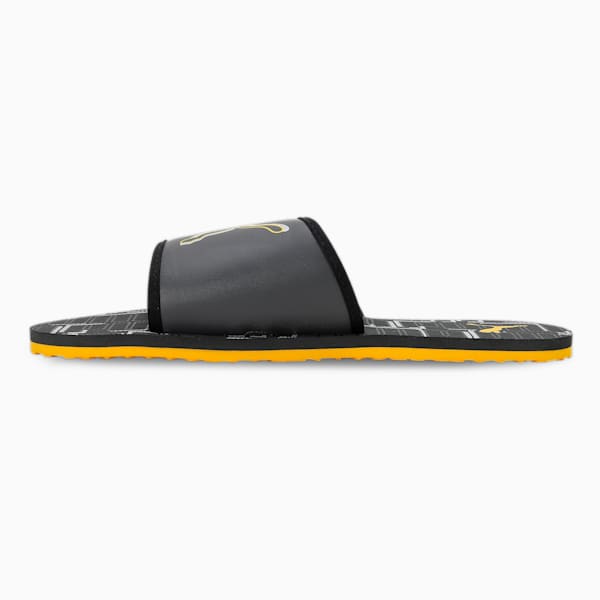 Stellar V6 Men's Slides, Ebony-Spectra Yellow-Puma Silver, extralarge-IND