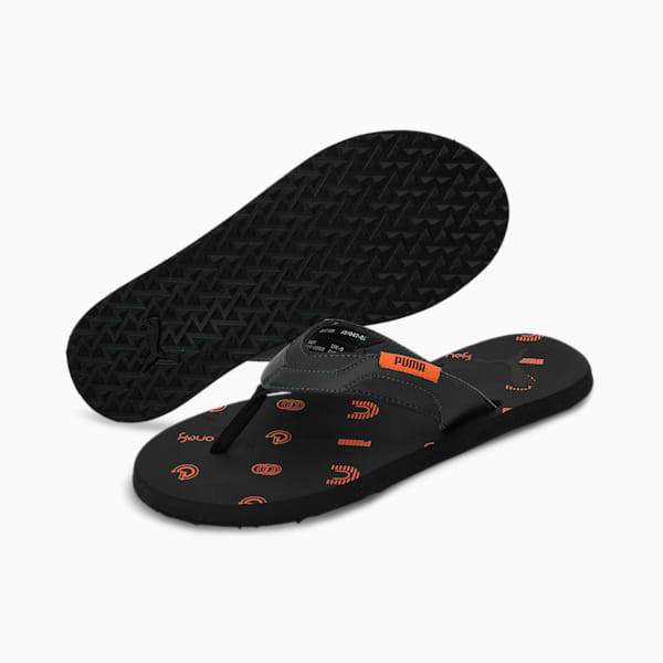 Breeze V7 one8 Men's Flip-Flops, CASTLEROCK-Deep Apricot-PUMA Black, extralarge-IND