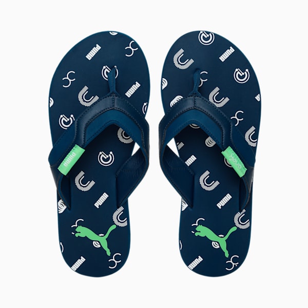 Breeze V7 One8 Men's Flip Flops, Sailing Blue-PUMA White-Paradise Green