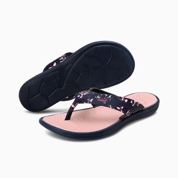 Suzzana Women's Flip Flops, Chalk Pink-Peacoat-Festival Fuchsia, extralarge-IND