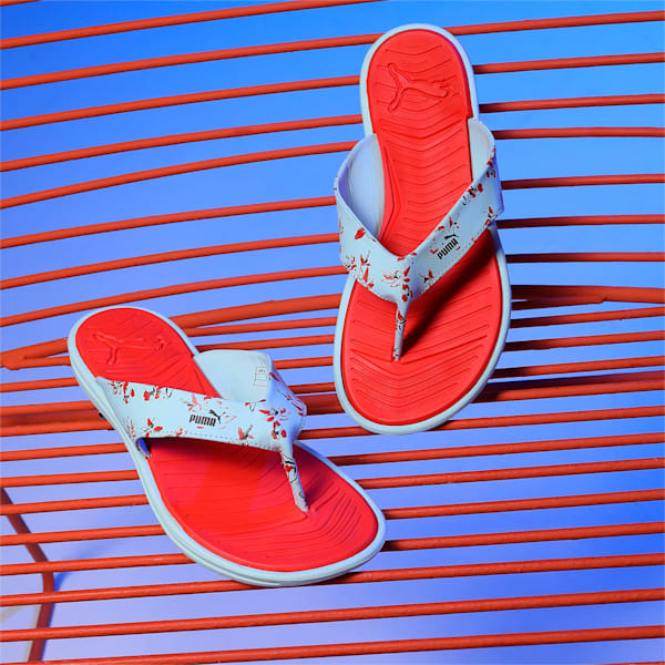 Puma blue thong flip flop deals