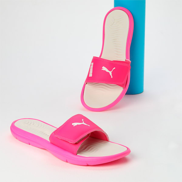 Silvia V3 Women's Slides, Glowing Pink-Pristine, extralarge-IND