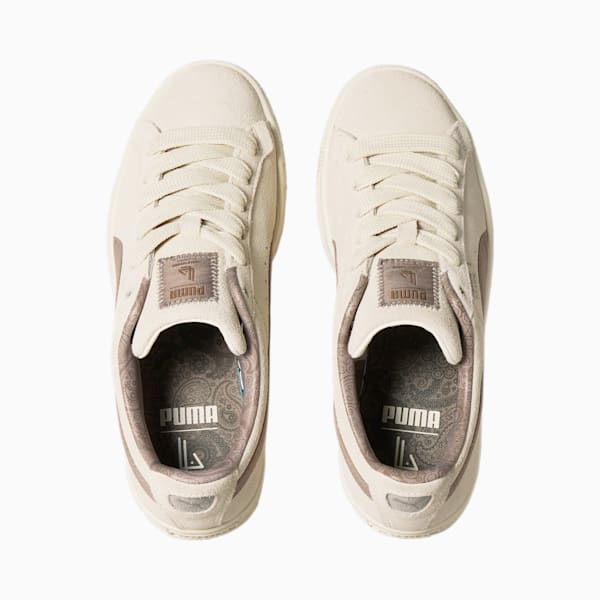 Zapatos deportivos de gamuza PUMA x LAUREN LONDON para mujer, Vanilla Ice-Fungi, extralarge
