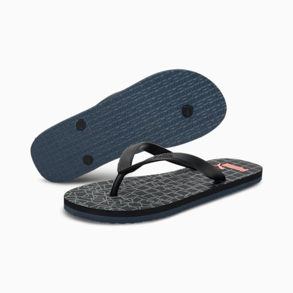 Jog V3 Unisex Flip-Flops, Puma Black-Dark Slate-Neon Citrus, extralarge-IND
