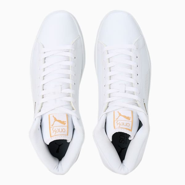 PUMA x one8 Smash Mid V3 Men's Sneakers, PUMA White-Puma Team Gold, extralarge-IND