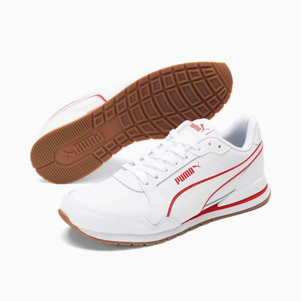 Tenis ST Runner v3 Bold, Puma White-High Risk Red-Gum, extralarge