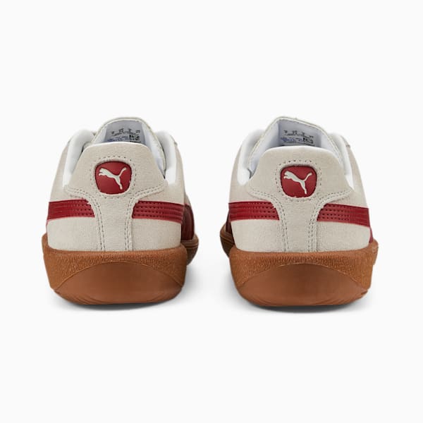Army Trainer Suede Sneakers, Gray Violet-Intense Red, extralarge-GBR