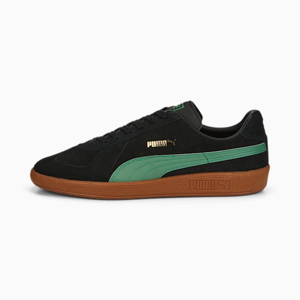 ユニセックス プーマ アーミートレーナー スウェード スニーカー, Puma Black-Deep Forest