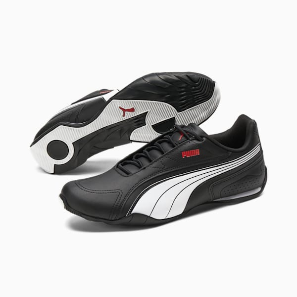 Redon Bungee Shoes, Puma Black-Puma White-High Risk Red