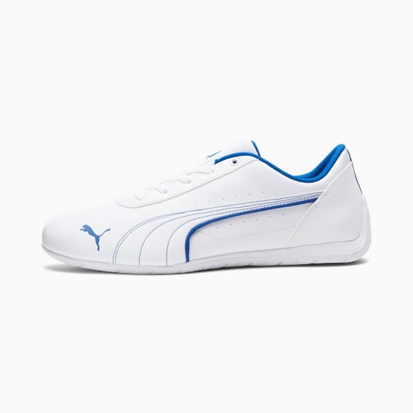 Zapatos de automovilismo Neo Cat Unlicensed, Puma White-Puma White-Lapis Blue