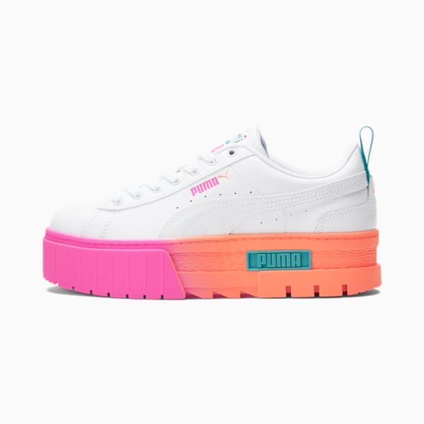 Mayze Daybreak Sneakers Big Kids, Puma White-Luminous Pink, extralarge