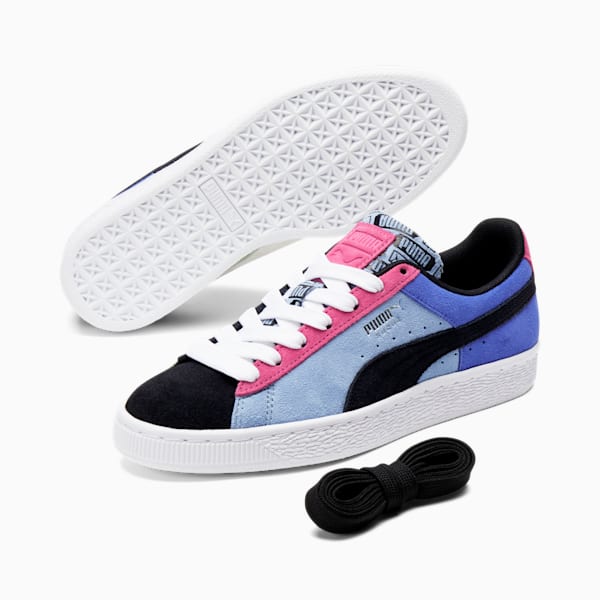 Zapatos deportivos de gamuza Classix para mujer, Fizzy Lime-Serenity-Puma Black