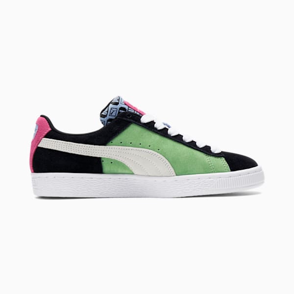 Zapatos deportivos de gamuza Classix para mujer, Fizzy Lime-Serenity-Puma Black