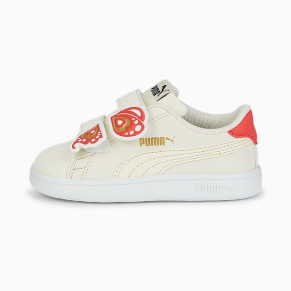 Smash v2 Butterfly Toddler Sneakers, Pristine-Pristine-Salmon-Metallic Gold, extralarge-IND