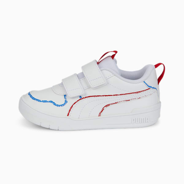 Multiflex Home School Kid's Sneakers, Puma White-Puma White, extralarge-IND