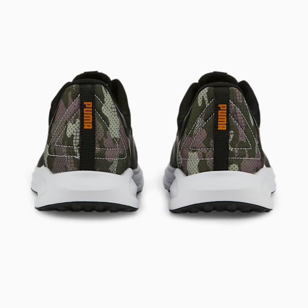 Twitch Runner Sashiko Youth Sneakers, Puma Black-Orange Brick-Burnt Olive, extralarge-IND
