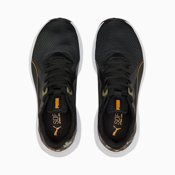 Twitch Runner Sashiko Youth Sneakers, Puma Black-Orange Brick-Burnt Olive, extralarge-IND