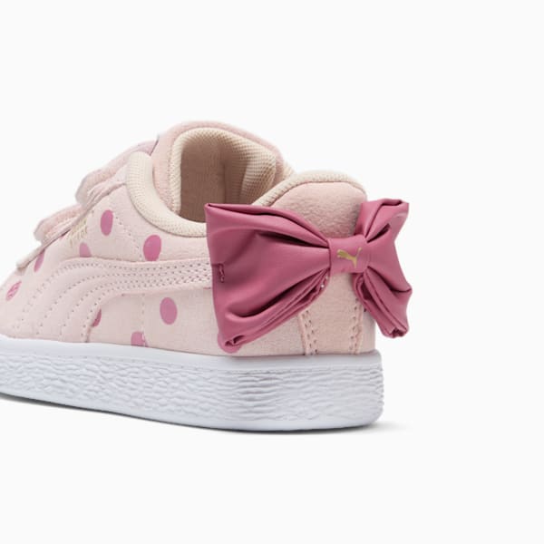 Suede Light Flex Bow Graphic V Sneakers Kids, Island Pink-Dusty Orchid, extralarge