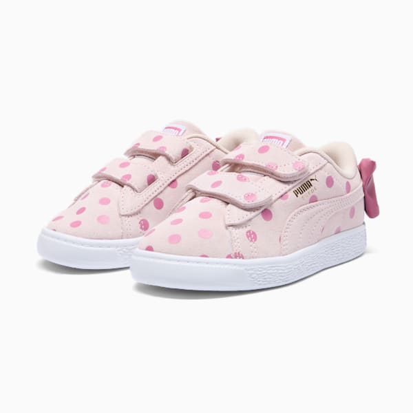 Suede Light Flex Bow Graphic V Little Kids' Sneakers, Island Pink-Dusty Orchid, extralarge