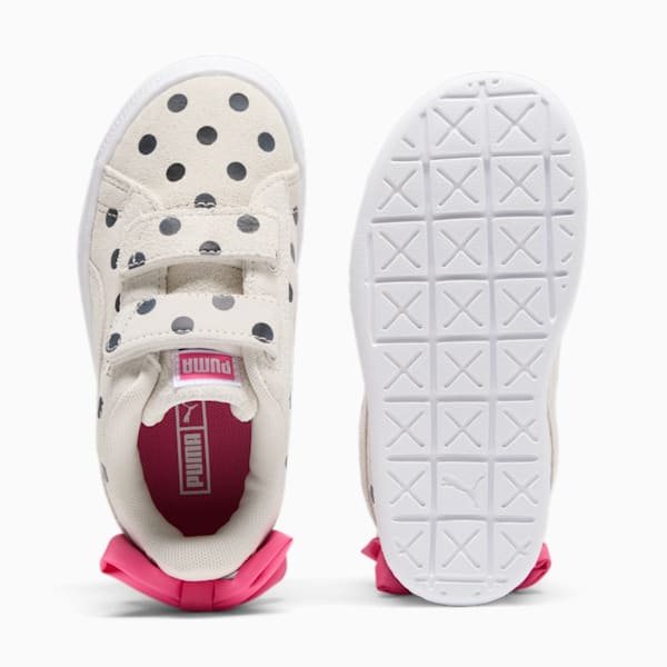 Zapatos deportivos Suede Light Flex Bow Graphic V para niños pequeños, Marshmallow-Puma Black