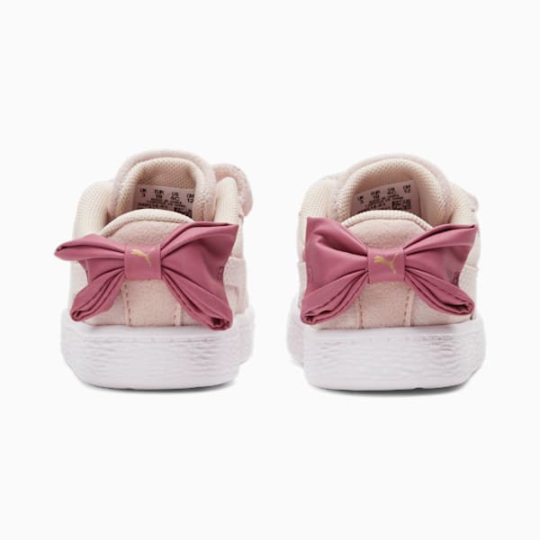 Suede Light Flex Bow Graphic V Toddler Shoes, Island Pink-Dusty Orchid