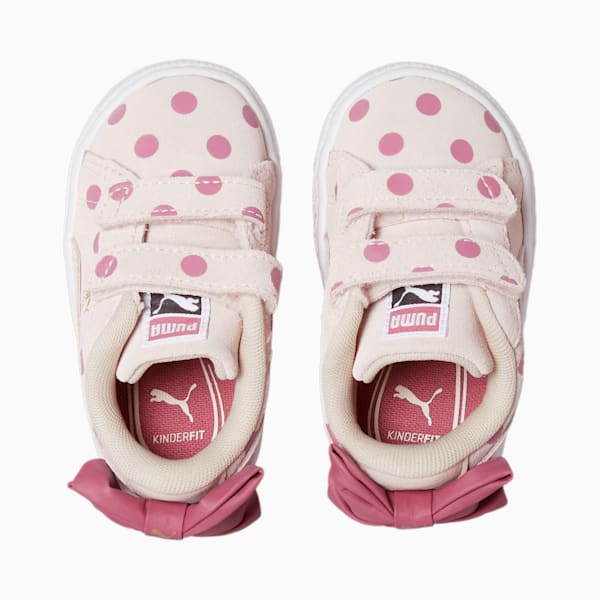 Suede Light Flex Bow Graphic V Toddler Shoes, Island Pink-Dusty Orchid