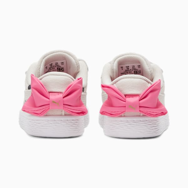 Suede Light Flex Bow Graphic V Toddler Shoes, Marshmallow-Puma Black