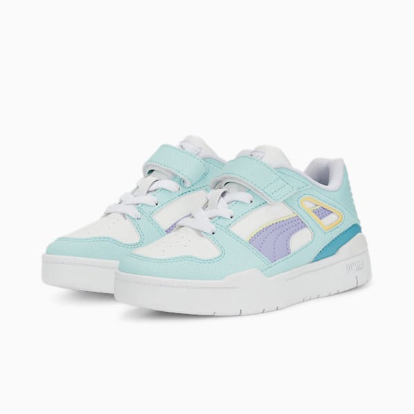 Tenis de cierre para niños Slipstream Girls Alternative, Puma White-Light Aqua-Sweet Lavender, extralarge