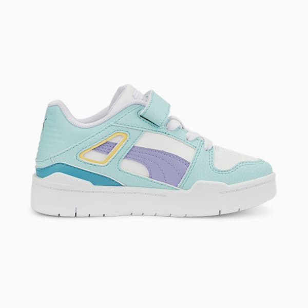 Slipstream AC Little Kids' Shoes, Puma White-Light Aqua-Sweet Lavender, extralarge