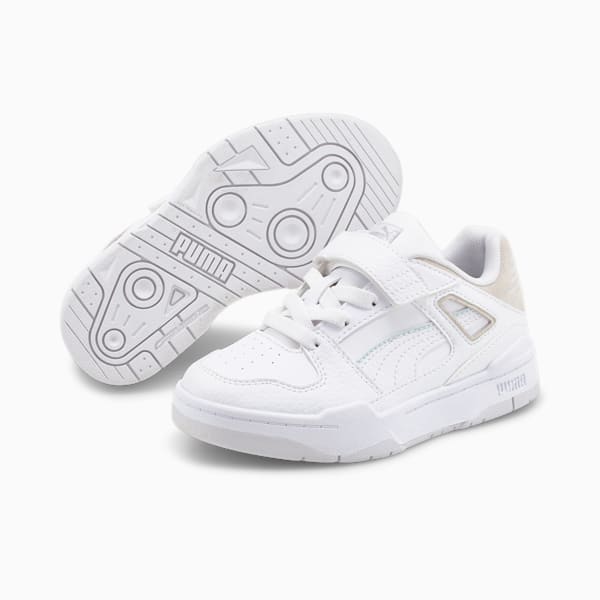 Slipstream Little Kids' Shoes, PUMA White-Feather Gray, extralarge