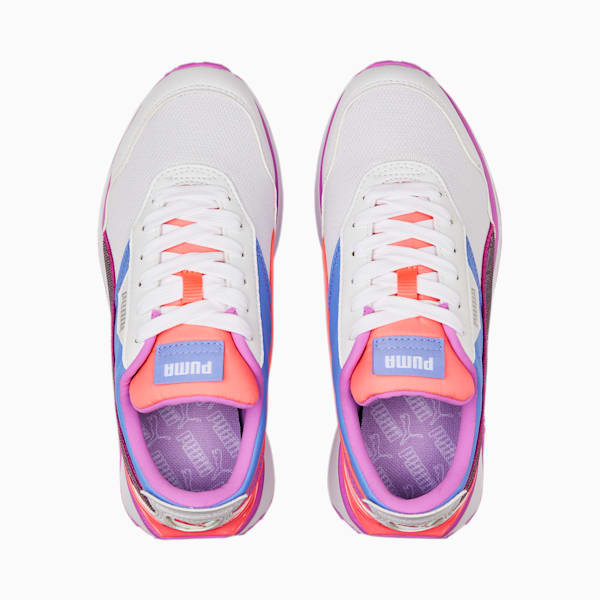 Tenis para jóvenes Cruise Rider Glitzy, Puma White-Elektro Purple-Electric Orchid, extralarge