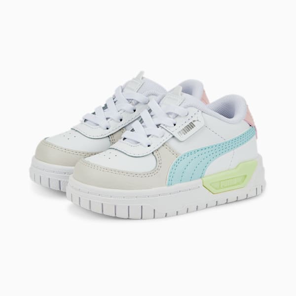 Tenis de cierre alternativo para bebé Cali Dream Pastel, Puma White-Nimbus Cloud-Light Aqua, extralarge