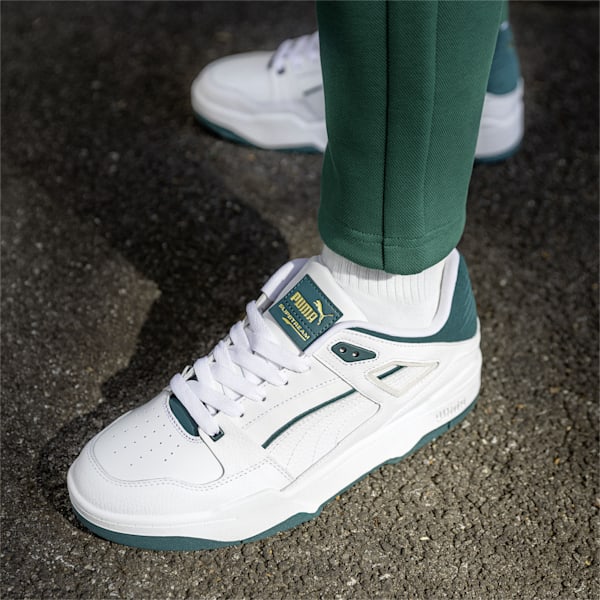 Slipstream Unisex Sneakers, Puma White-Varsity Green, extralarge-AUS