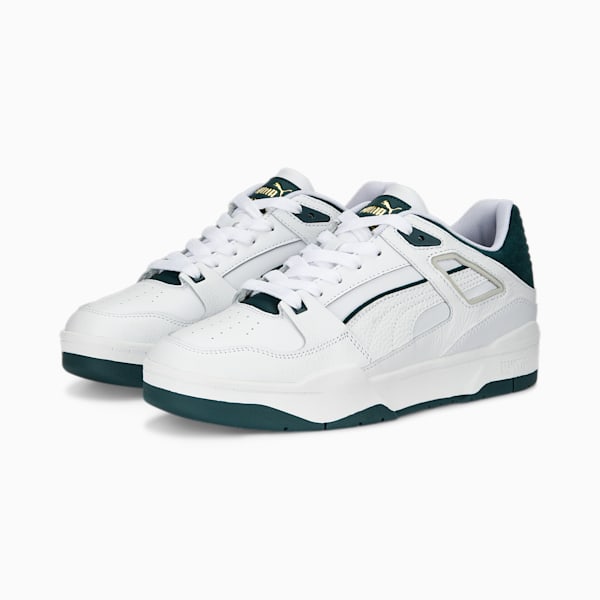 Slipstream Unisex Sneakers, Puma White-Varsity Green, extralarge-AUS
