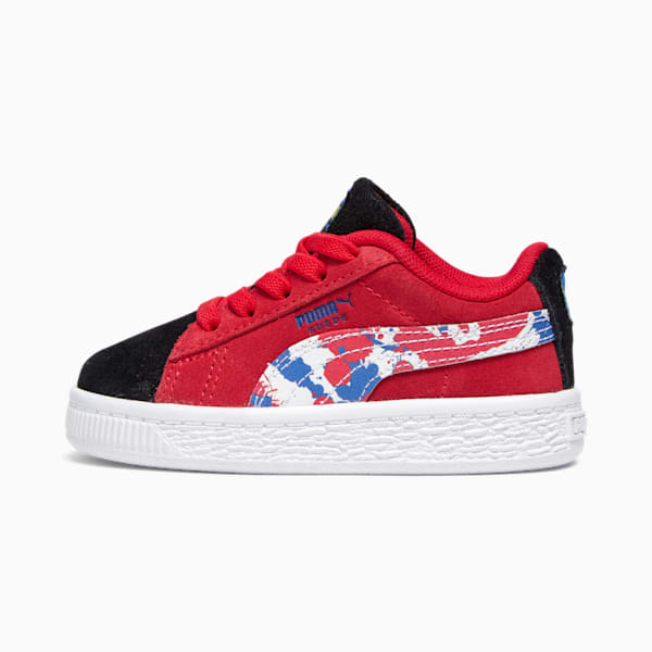 Suede Splash Toddlers' Sneakers, High Risk Red-Puma White-Puma Royal, extralarge