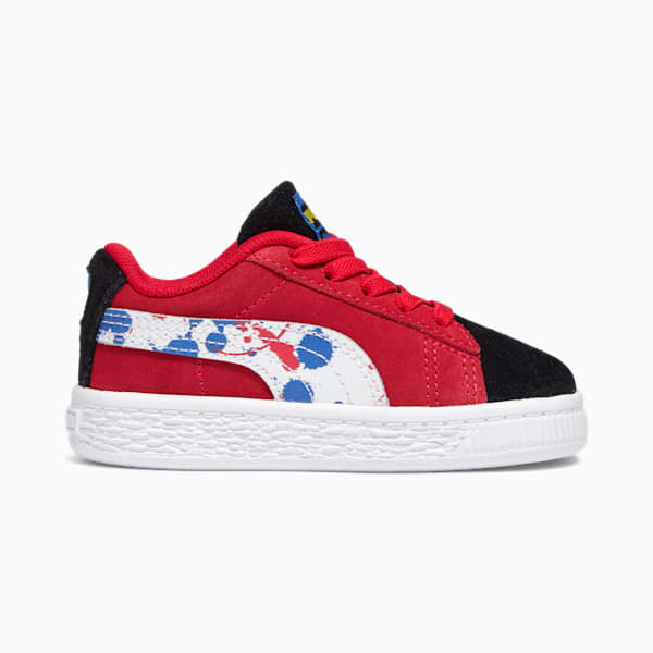 Suede Splash Toddlers' Sneakers, High Risk Red-Puma White-Puma Royal, extralarge