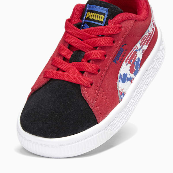 Suede Splash Toddlers' Sneakers, High Risk Red-Puma White-Puma Royal, extralarge