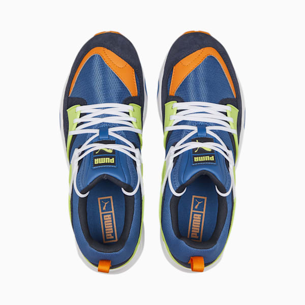 Blaze of Glory Energy Sneakers, Lake Blue-Vibrant Orange